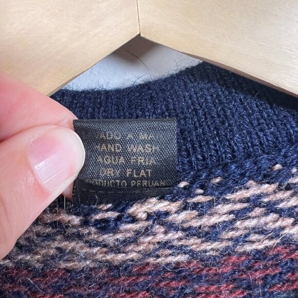 Vintage Sebsatex Alpaca Cardigan Sweater Size Medium? Peruvian Cozy - Picture 4 of 9